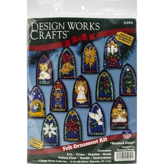 Design Works Stained Glass Felt Ornament Kit, 13ct. {1}
