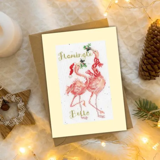 Bothy Threads Flamingle Bells Counted Cross Stitch Card Kit {3}