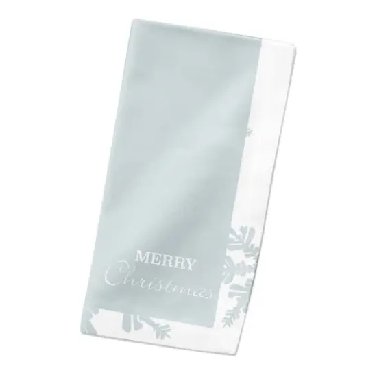 Merry Christmas Snowflake Pattern 10" x 10" Cotton Twill Napkin {3}