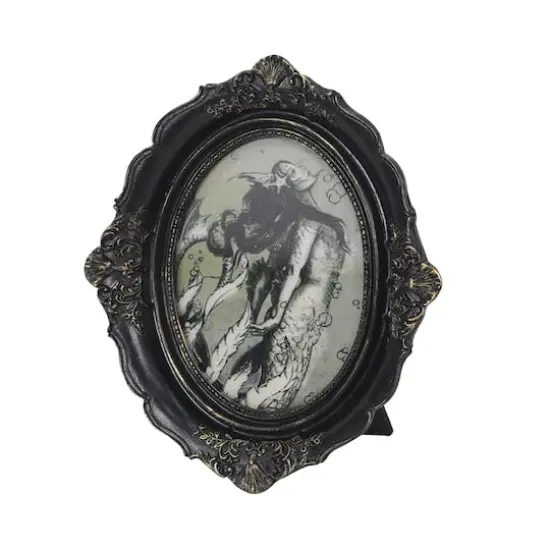 8.25" Lenticular Skeleton Mermaid Tabletop D&eacute;cor in Ornate Frame by Ashland&reg; {1}