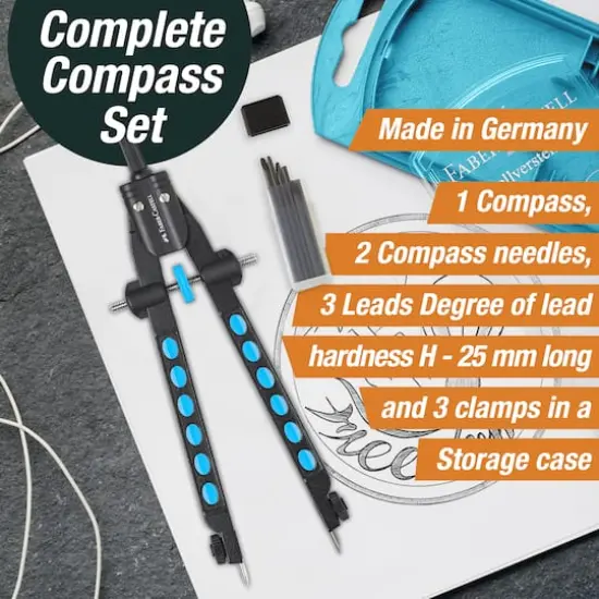 Faber-Castell&reg; Pearl Blue Quickset Compass {3}