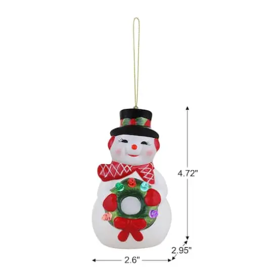 Mr. Christmas Nostalgic Ceramic Snowman Ornament  {4}