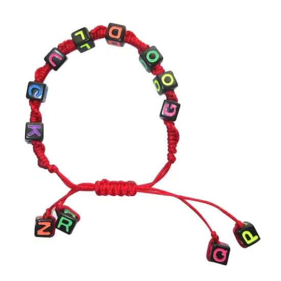 Neon & Black Alphabet Square Beads by Creatology&trade; {3}