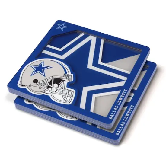 NFL 3D Logo Series Coaster Set Dallas Cowboys {1}