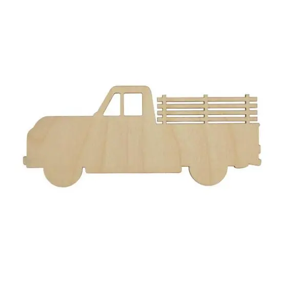 Essentials by Leisure Arts 24 Pack 6.25" x 2.5" Truck Flat Wood Shape {3}