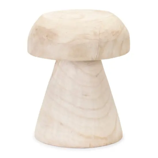 12.75" Wood Mushroom Stool {1}