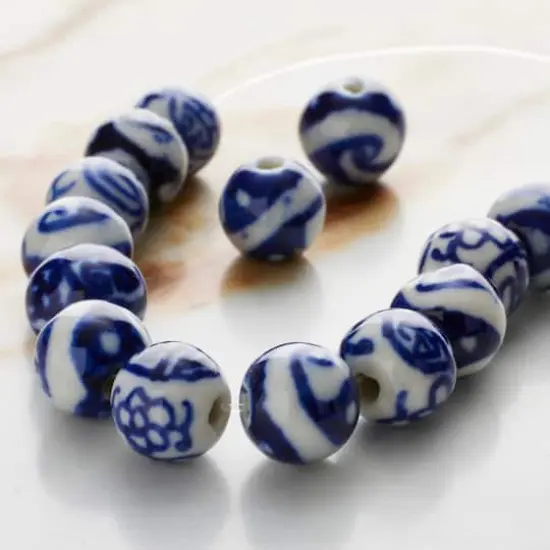 Sapphire Mix Ceramic Round Beads, 8mm by Bead Landing&trade; {3}