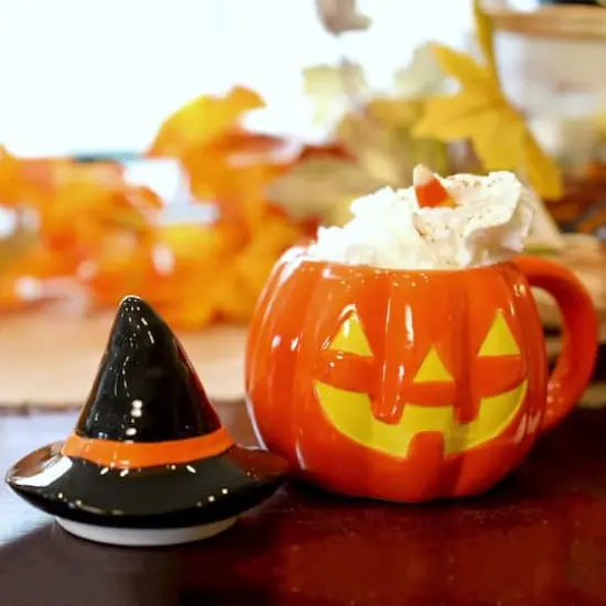 Mr. Halloween Lidded Jack-O-Lantern Mug with Spoon {4}