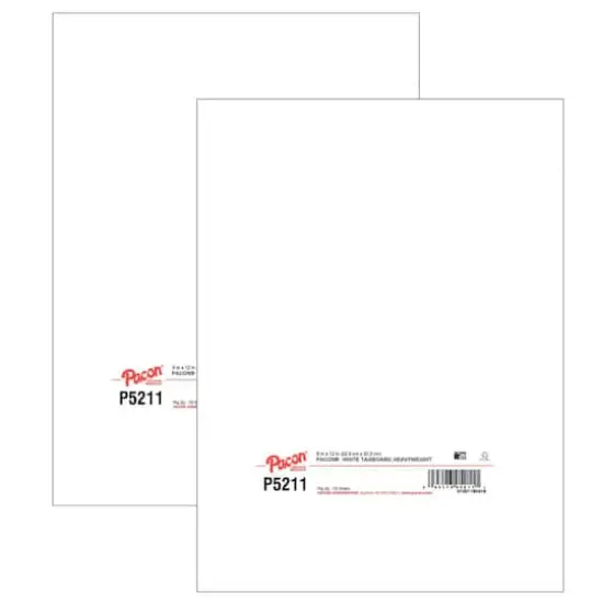 Pacon&reg; 9" x 12" White Heavyweight Tagboard, 2 Packs of 100 {1}