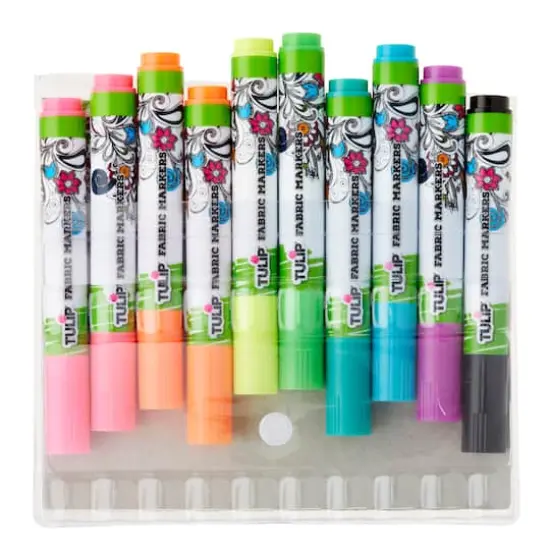 Tulip&reg; Fabric Markers&reg; Brush Tip Neon {4}