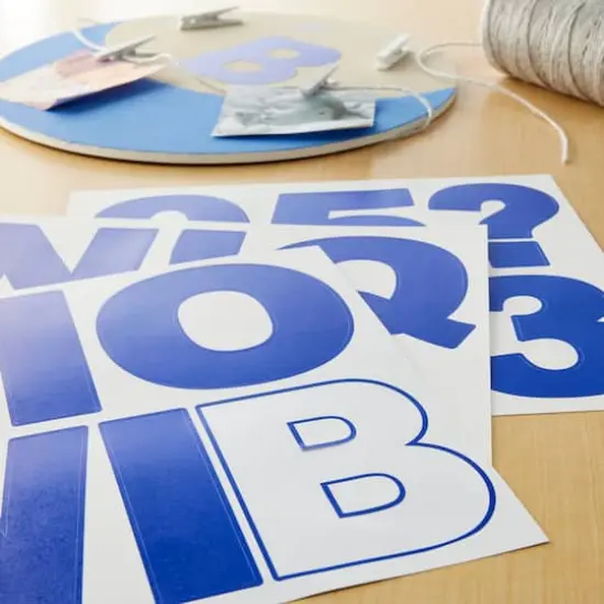 4" Block Alphabet Stickers by Recollections&trade; Blue {3}