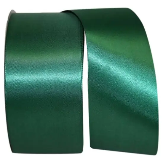 JAM Paper 2.5'' x 50yd. Double Face Satin Ribbon Forest {1}