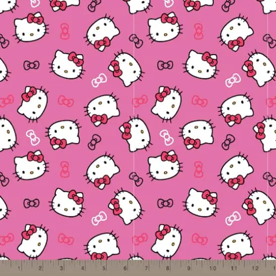 Sanrio&reg; Hello Kitty Pink Hello Kitty Head Cotton Fabric {3}