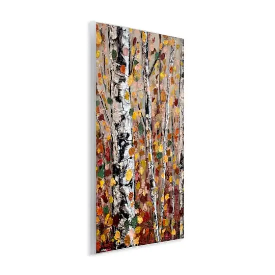 Stupell Industries Autumn Birch Trees Abstract Leaves Wall Plaque Art {4}