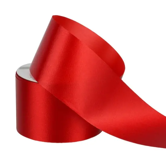 2.5" x 50yd. Satin Floral Ribbon by Celebrate It&reg; Red {4}