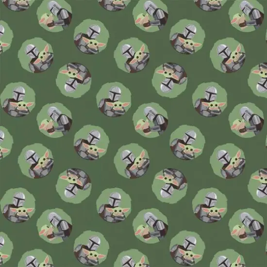 The Mandalorian Mando & Child Toss Precut Cotton Fabric {1}