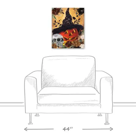 Watercolor Halloween Still Life Canvas Wall Art {6}