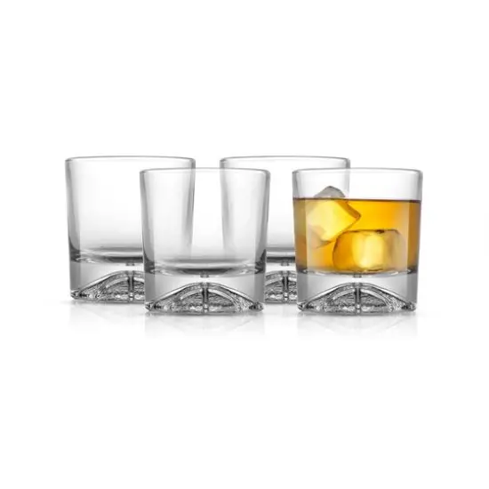 JoyJolt&reg; 10oz. Swish Crystal Basketball Double Old Fashioned Tumblers, 4ct. {1}