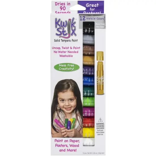 Kwik Stix&trade; Metalix 12 Color Paint Tempera Set {1}