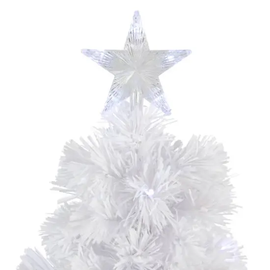 3ft. Fiber Optic Color ChangingWhite Artificial Christmas Tree with Star {3}