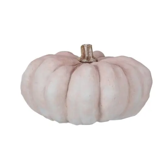 Hello Honey&reg; 5.75" Cream Pumpkin D&eacute;cor with Stone Powder Finish {1}