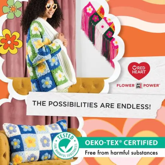 3 Pack Red Heart&reg; All In One Flower Power&trade; Yarn Flower Field {11}