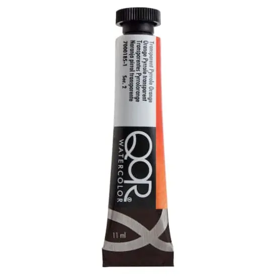 QoR&trade; Watercolor Tube, 11mL Transparent Pyrrole Orange {1}