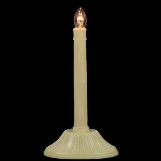 9.5" Ivory Single Light Christmas Candolier Candle Lamp  {5}