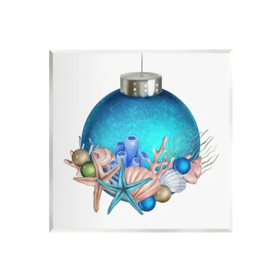 Stupell Industries Nautical Sea Life Holiday Ornament Wall Plaque Art {1}