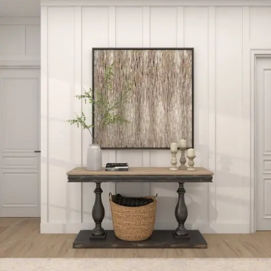 Mango Wood Traditional Candle Holder Set Cream {17}