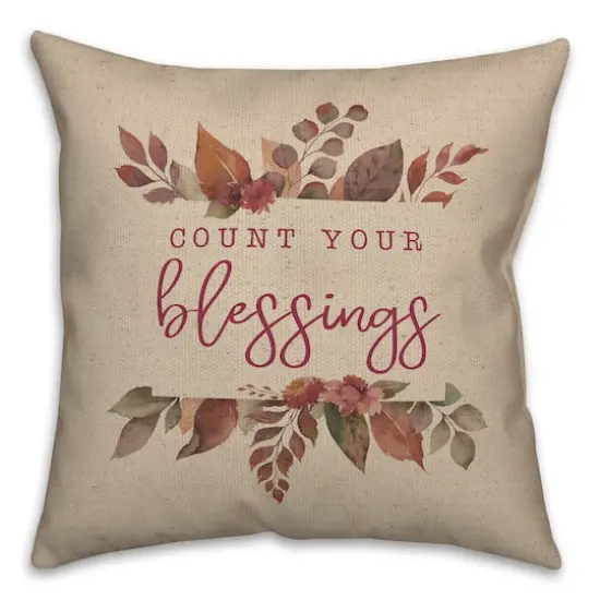 Count Your Blessings Throw Pillow {1}