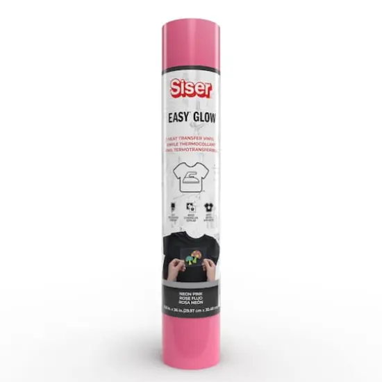 Siser&reg; Easy&reg; Glow Heat Transfer Vinyl Neon Pink {3}