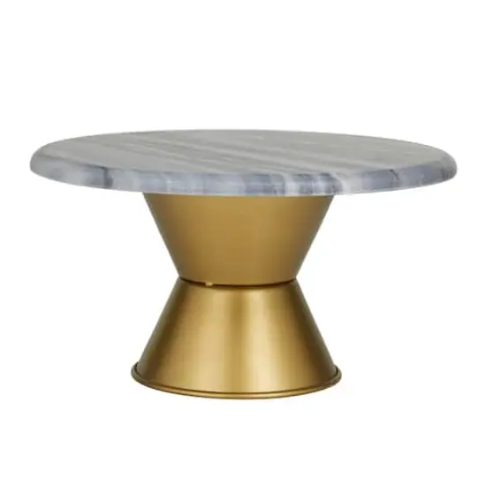 Grey Glam Cake Stand, 12" x 12" x 6" {3}