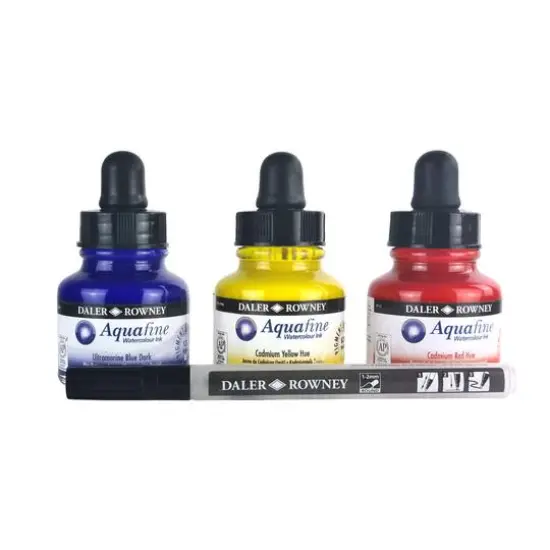Daler-Rowney Aquafine Watercolor Ink Set, 3ct. {5}