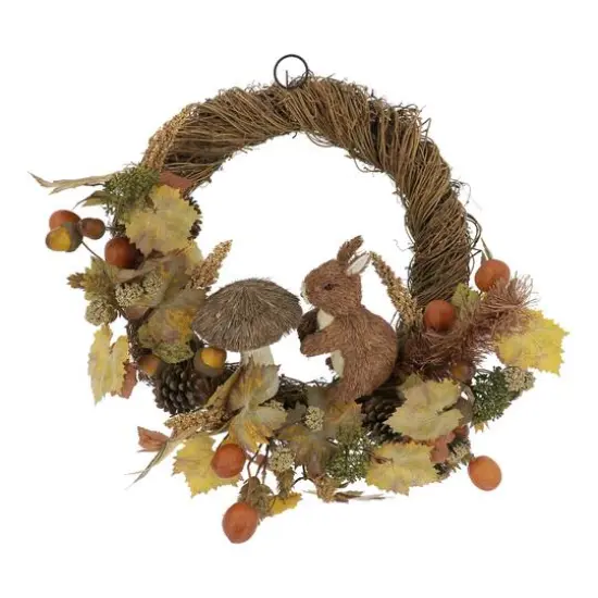 22" Designer Premium Floral Squirrel & Mushroom Wreath by Ashland&reg; {1}