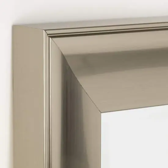 Head West Brushed Nickel Framed Beveled Accent Vanity Mirror {5}