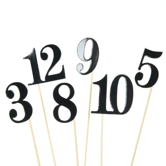 1-12 Black Table Numbers by Celebrate It&trade; {1}