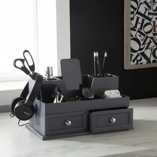 Organize It All Grey Accessory Organizer {3}