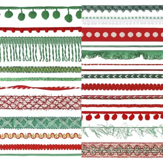 Red & Green Ribbon Trim by Celebrate It&reg;, 25ct. {3}