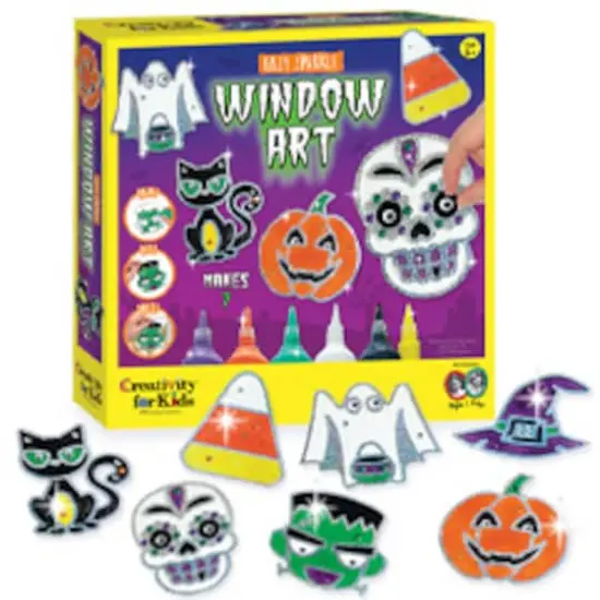 Creativity for Kids Halloween Easy Sparkle Window Art Kit {1}