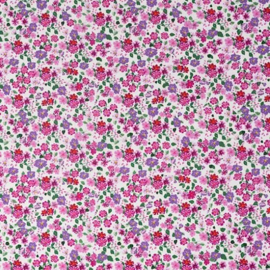 SINGER Spring Purple Floral Cotton Fabric Bundle {4}