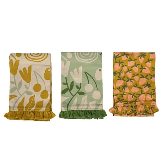 Hello Honey&reg; Fruit Print Cotton Tea Towels, 3ct. {3}