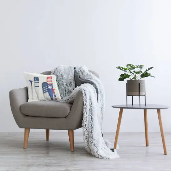 Stupell Industries Patriotic Lake Cabin Boating Oars Throw Pillow, 18" x 18" {3}