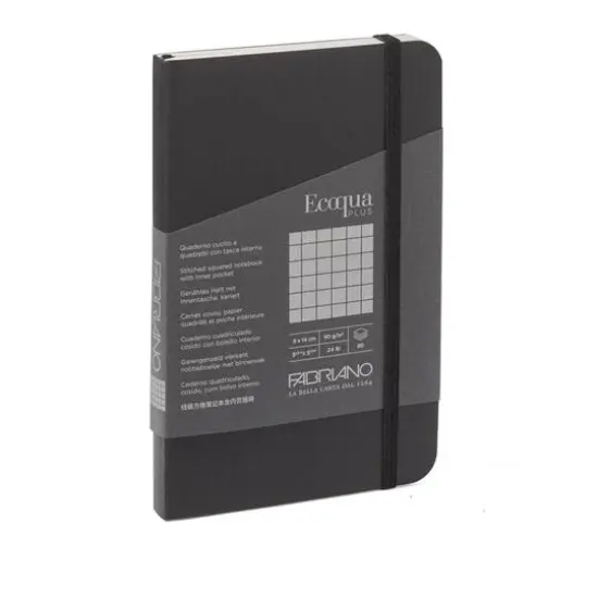 Fabriano&reg; EcoQua Plus Graph Stitch-Bound Notebook Black {1}