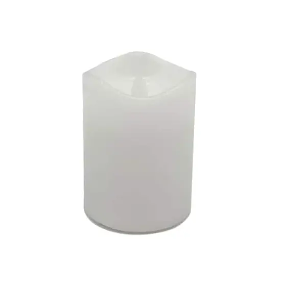 White Glowing Flame LED Wax Pillar Candle by Ashland&reg; {1}