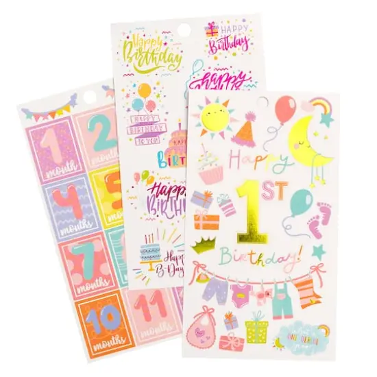 Baby Girl Birthday Sticker Book by Recollections&trade; {4}
