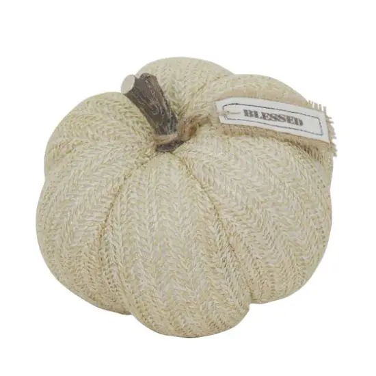 9" Natural Fabric Pumpkin Tabletop D&eacute;cor by Ashland&reg; {3}