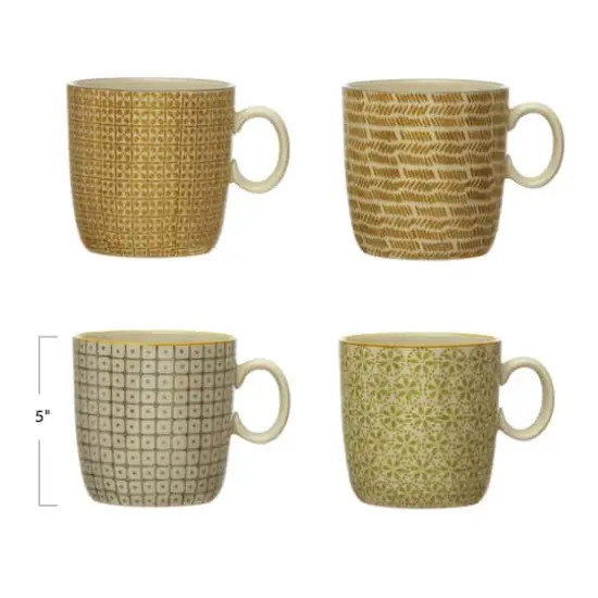 Hello Honey&reg; Printed Hand-Stamped Stoneware Mug Set {1}