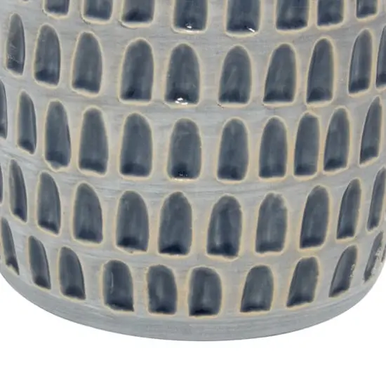Gray Ceramic Contemporary Vase Set {6}