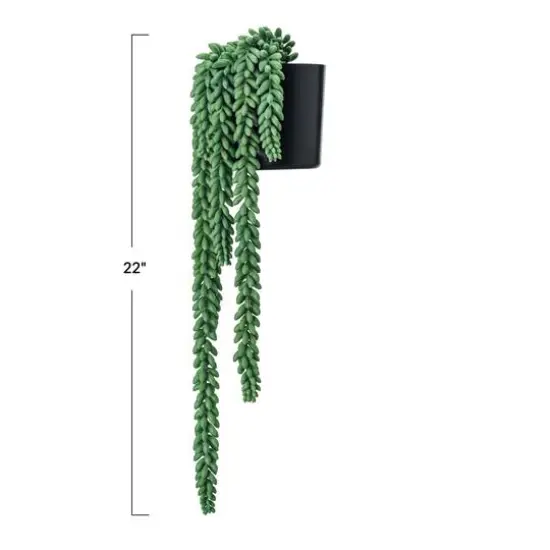 Hello Honey&reg; 22" Verdant Green Faux Donkey Tail Plant in Round Plastic Pot {4}